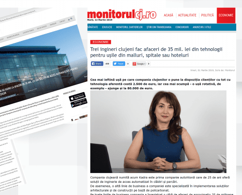 Despre noua identitate KADRA, în Monitorul de Cluj