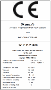 Skymax – solutii desfumare Kadra, cu marcaj CE