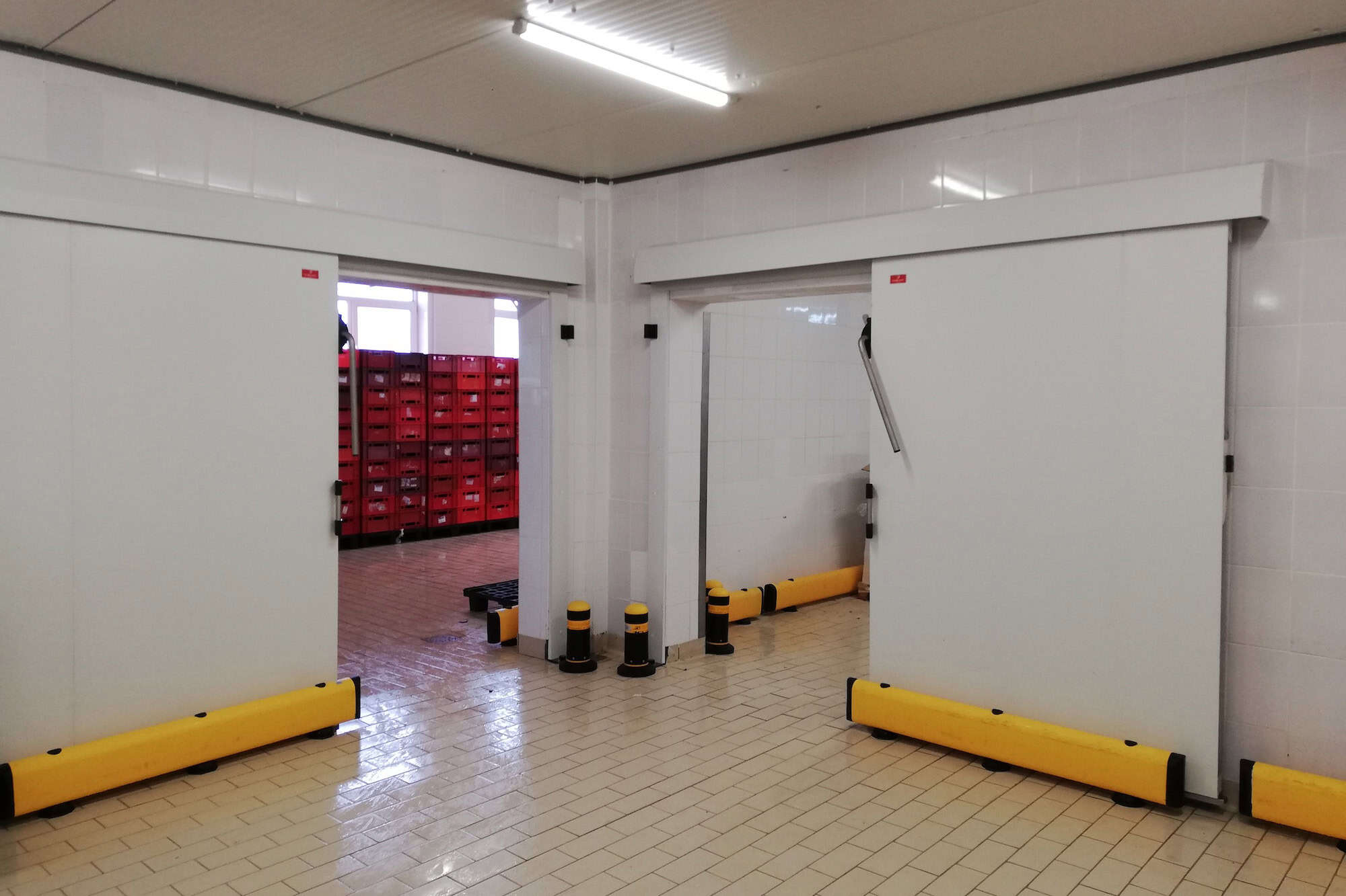 Uși secționale industriale la fabrica de carne și mezeluri Diana din Vâlcea